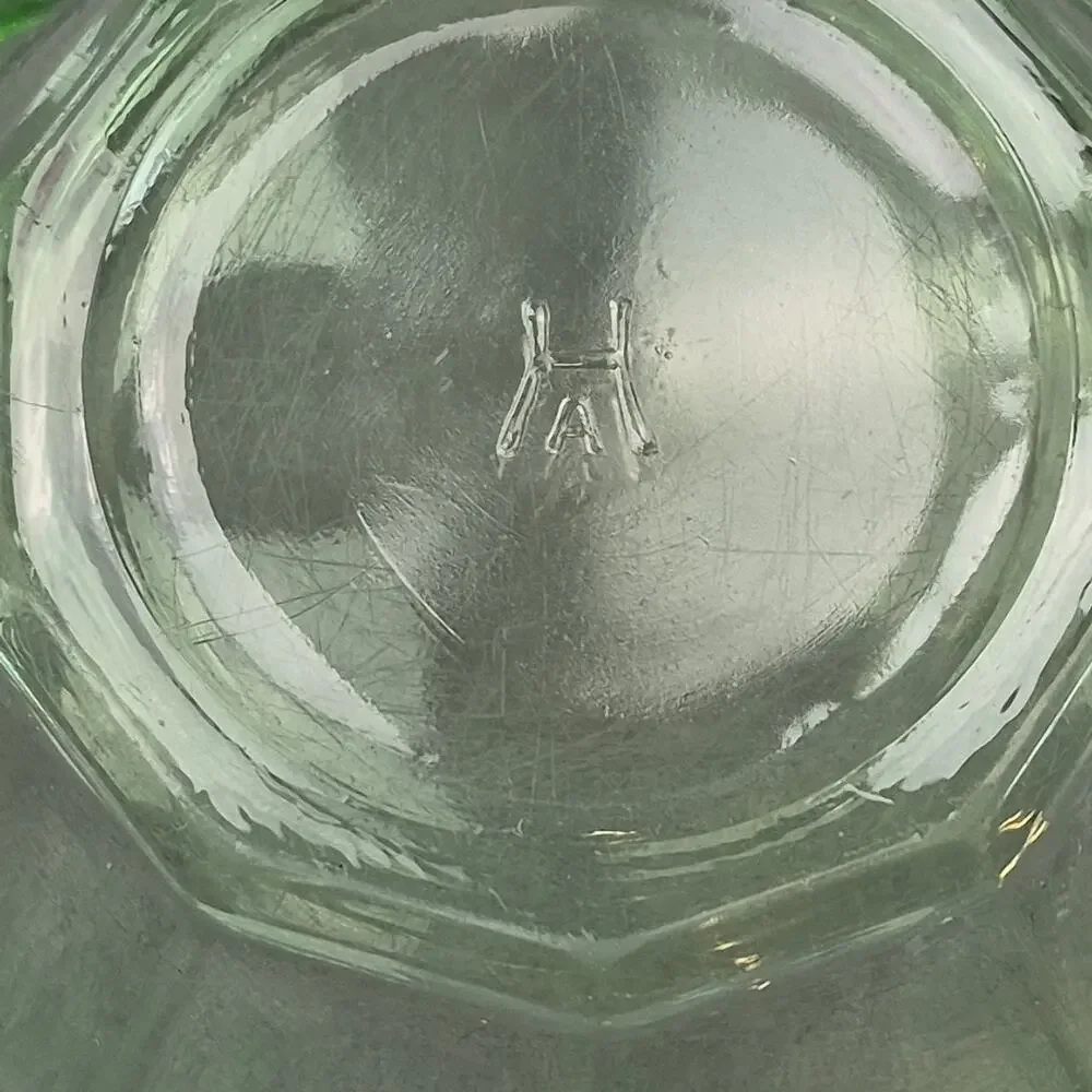 Vintage Hazel Atlas Rest Well Uranium Green Depression Glass Mixing Bowl 6 1/2